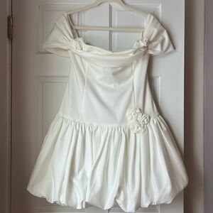 Meshki Off-Shoulder White Dress